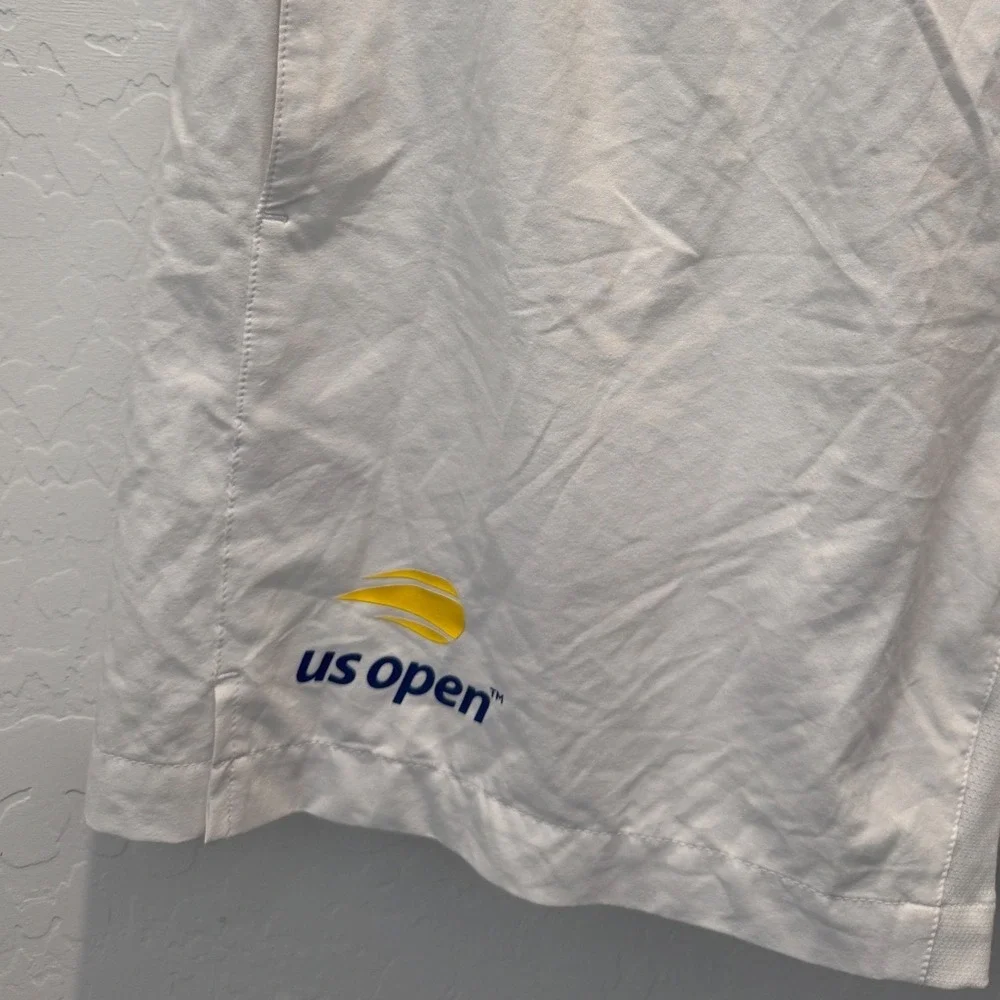 Polo Ralph Lauren US Open Tennis Shorts Sample Mens Medium White Performance - Picture 2 of 8